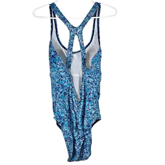 Speedo- Blue RazorBack One Piece Swimsuit Plus size 18 - Picture 4 of 8